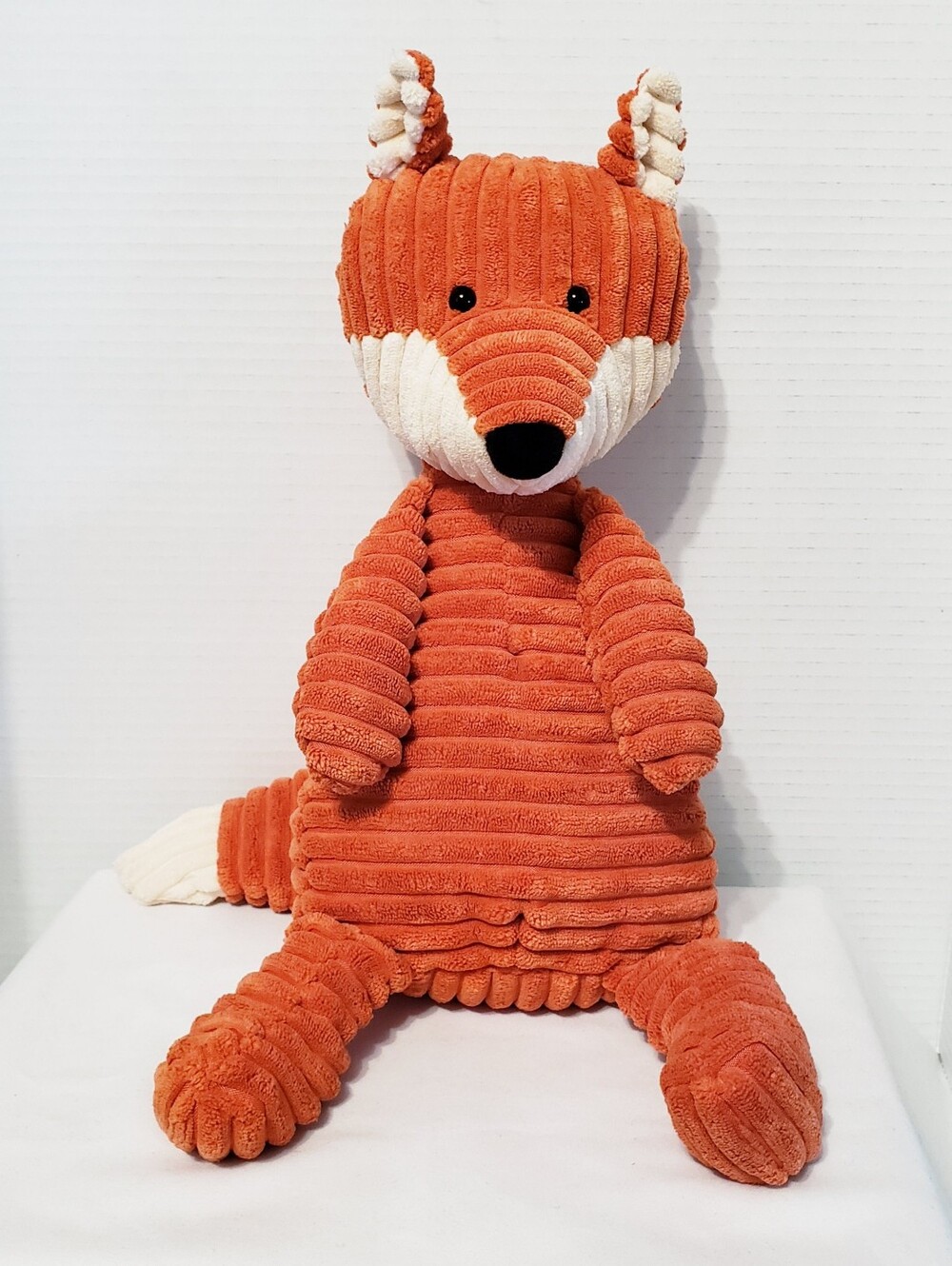 Jellycat Retired Cordy Roy Fox Plush Huge 18" Orange Corduroy Stuffed Animal